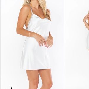 Show Me Your Mumu Bling Mini Dress (White)